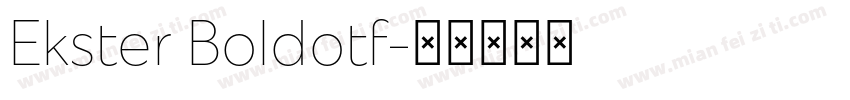 Ekster Boldotf字体转换